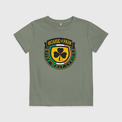 Футболка хлопковая детская House of pain, цвет: авокадо