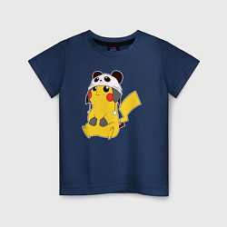 Футболка хлопковая детская Pika panda, цвет: тёмно-синий