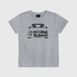 Футболка хлопковая детская BMW old school, цвет: меланж