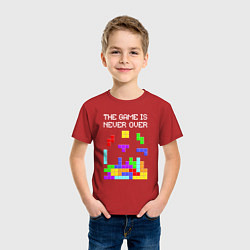 Футболка хлопковая детская Tetris - the game is never over, цвет: красный — фото 2