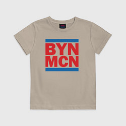 Футболка хлопковая детская Run Bayern Munchen, цвет: миндальный