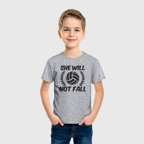 Детская футболка She will not fall / Меланж – фото 3