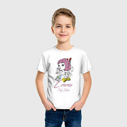 Футболка хлопковая детская Emma - pulp fiction, цвет: белый — фото 2