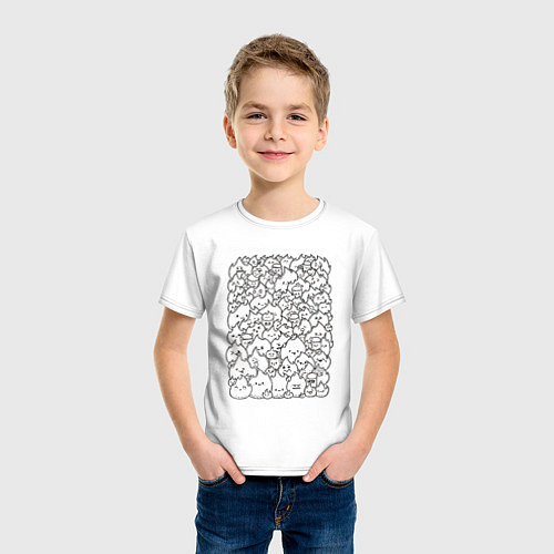 Детская футболка Раскраска Жаренные зефирки / Белый – фото 3