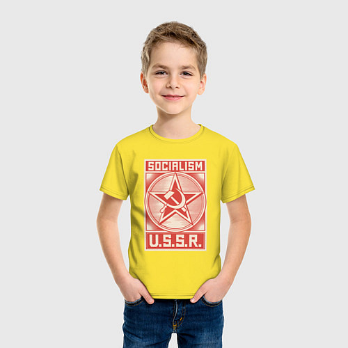 Детская футболка Социализм СССР / Желтый – фото 3