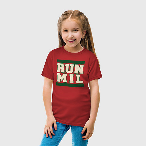 Детская футболка Run Milwaukee Bucks / Красный – фото 4