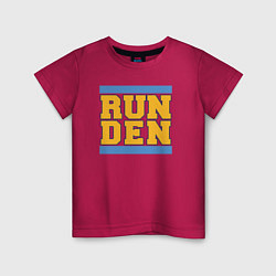 Футболка хлопковая детская Run Denver Nuggets, цвет: маджента