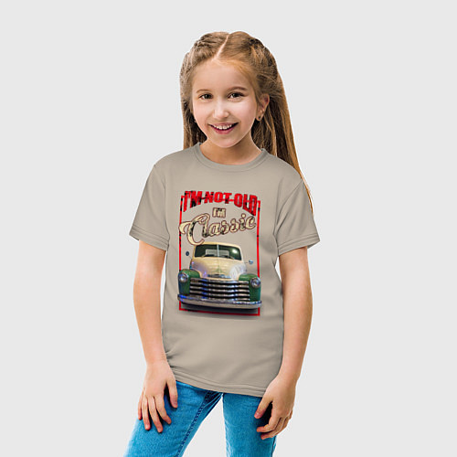 Детская футболка Классика автомобиль Chevrolet Thriftmaster / Миндальный – фото 4