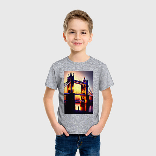 Детская футболка Тауэрский мост / Меланж – фото 3