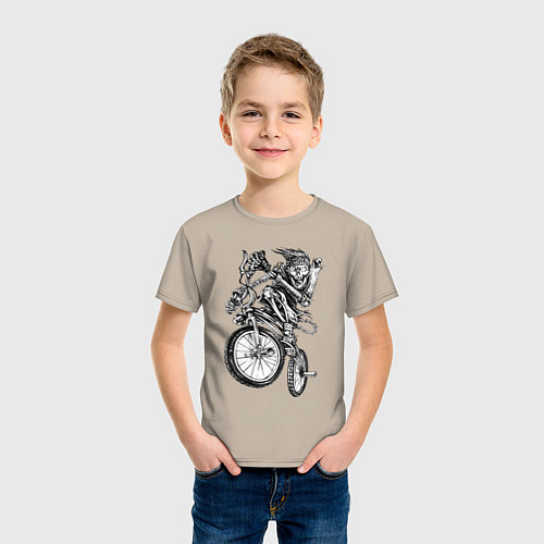 Детская футболка Extreme bones BMX / Миндальный – фото 3