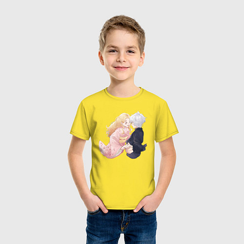 Детская футболка Габимару с женой / Желтый – фото 3