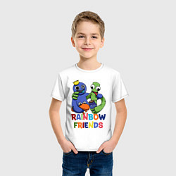 Футболка хлопковая детская Радужные друзья игра, цвет: белый — фото 2