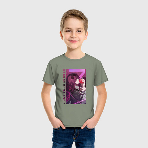 Детская футболка Honkai - Кафка и яблоко / Авокадо – фото 3