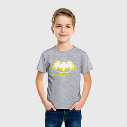 Футболка хлопковая детская Batman logotype 2023, цвет: меланж — фото 2