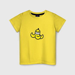 Футболка хлопковая детская Банановая кожура Спрей Бравл старс, цвет: желтый
