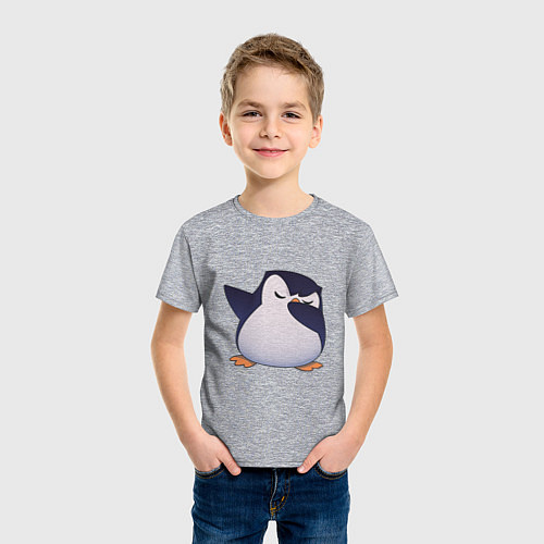 Детская футболка Пингвин в танце / Меланж – фото 3