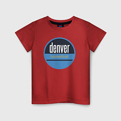 Футболка хлопковая детская Denver Nuggets basketball, цвет: красный