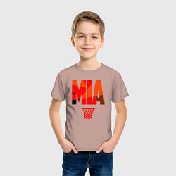 Футболка хлопковая детская Miami bucket, цвет: пыльно-розовый — фото 2