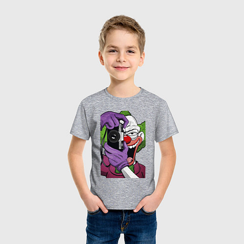Детская футболка Krusty photographer / Меланж – фото 3