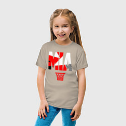 Футболка хлопковая детская Miami buckets, цвет: миндальный — фото 2