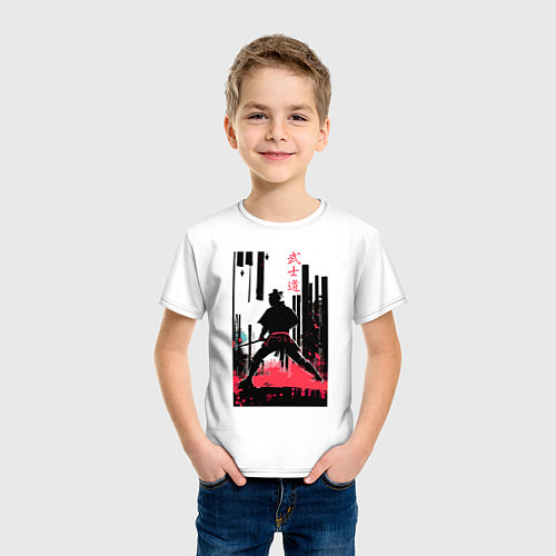 Детская футболка Бусидо - кодекс самурая - путь война / Белый – фото 3