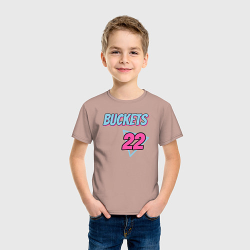 Детская футболка Buckets 22 / Пыльно-розовый – фото 3