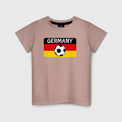 Футболка хлопковая детская Football Germany, цвет: пыльно-розовый