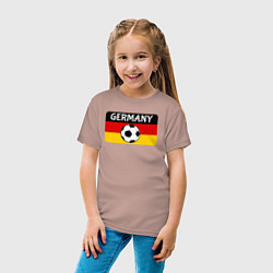 Футболка хлопковая детская Football Germany, цвет: пыльно-розовый — фото 2