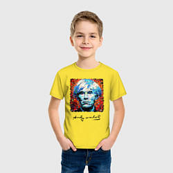 Футболка хлопковая детская Andy Warhol - celebrity, цвет: желтый — фото 2
