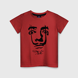 Футболка хлопковая детская Dali face, цвет: красный