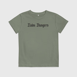 Футболка хлопковая детская Calm dangers black 2 side, цвет: авокадо