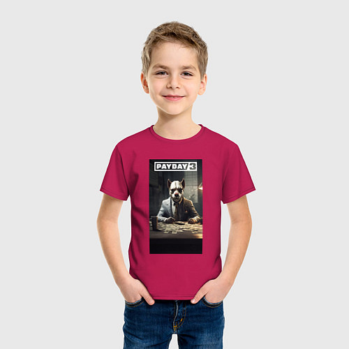 Детская футболка Payday 3 bulldog / Маджента – фото 3