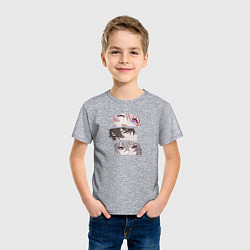 Футболка хлопковая детская Любимые персонажи Honkai, цвет: меланж — фото 2