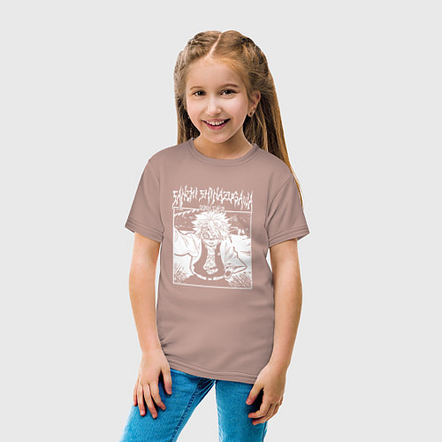 Детская футболка Санеми шинадзугава - столп ветра / Пыльно-розовый – фото 4