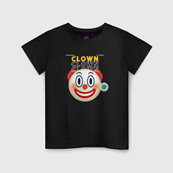 Футболка хлопковая детская Litterly Clown, цвет: черный