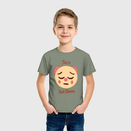 Детская футболка Im sad clown / Авокадо – фото 3