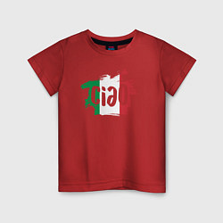 Футболка хлопковая детская Привет Италия, цвет: красный