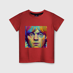 Футболка хлопковая детская Brian Jones Digital Portret, цвет: красный