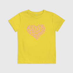 Футболка хлопковая детская Blackpink worldtour bornpink, цвет: желтый