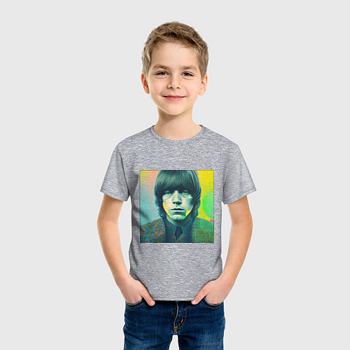 Детская футболка Brian Jones Pop Glitch Art / Меланж – фото 3