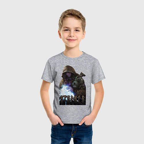 Детская футболка Stalker - Меченный / Меланж – фото 3