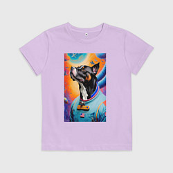 Детская футболка Пёс-космонавт - нейросеть