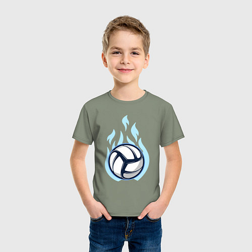 Детская футболка Blue fire ball / Авокадо – фото 3