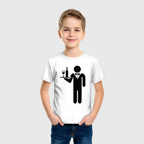 Детская футболка Официант / Белый – фото 3