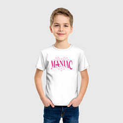 Футболка хлопковая детская Maniac - stray kids, цвет: белый — фото 2