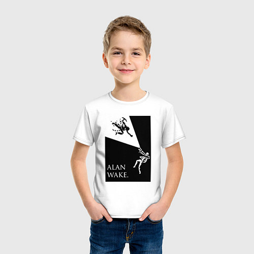Детская футболка Алан Вейк падающий в бездну / Белый – фото 3
