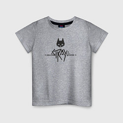 Футболка хлопковая детская Stray street cat, цвет: меланж