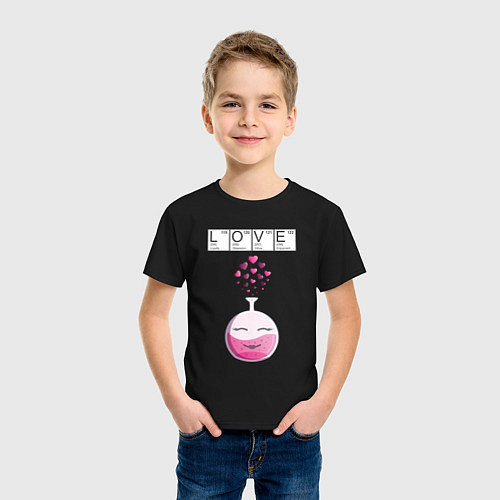 Детская футболка Химия любви - для нее / Черный – фото 3