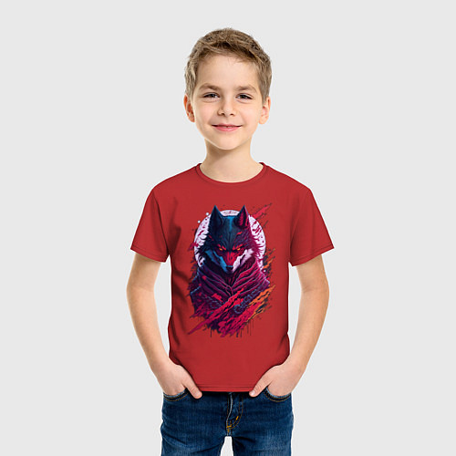 Детская футболка The night wolf / Красный – фото 3