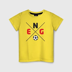 Футболка хлопковая детская England, цвет: желтый